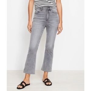 Like new Loft Crop Kick Jeans in Grey